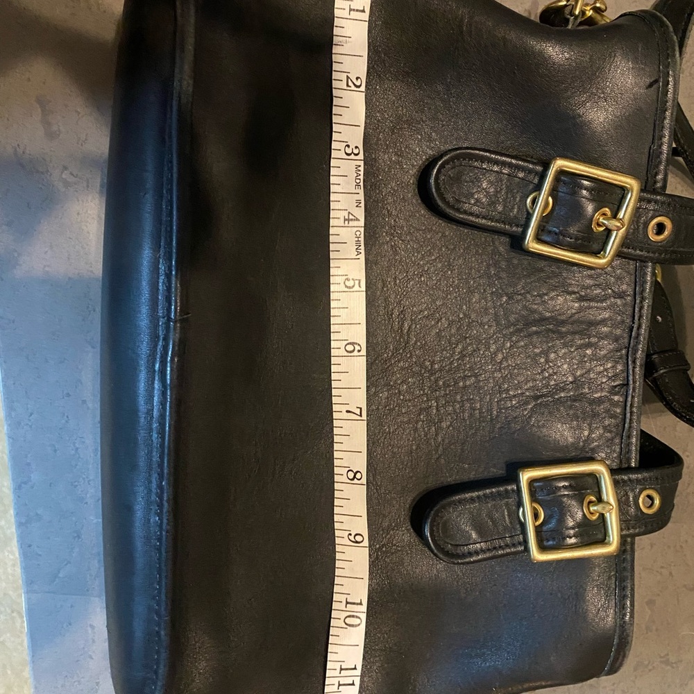 Vintage Coach 9063 Legacy Satchel Black Leather Cross Body - Picture 8 of 11